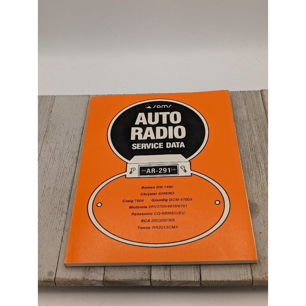 Original Sams Auto Radio Service Data Book AR-291
